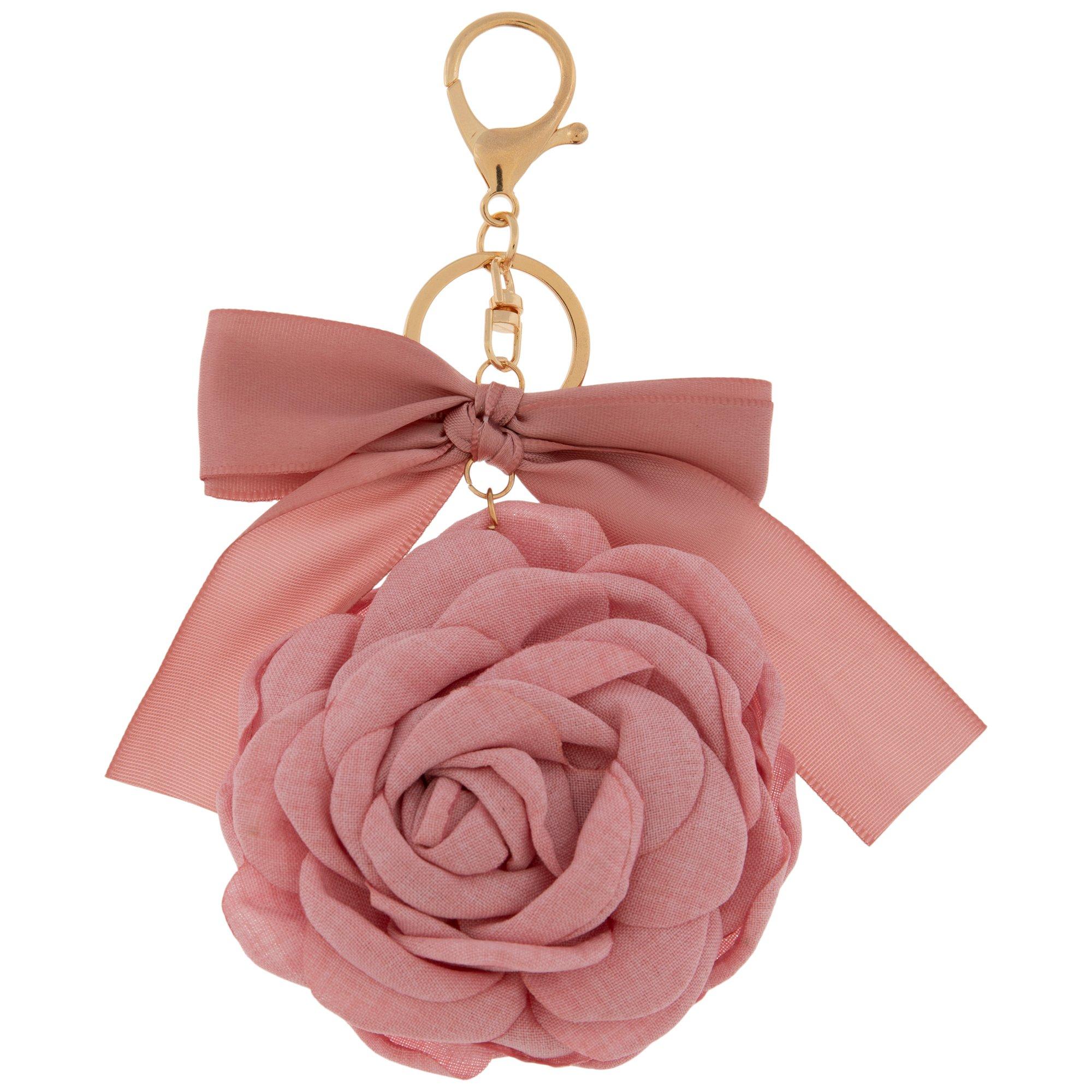Rohee Keychain Pink Rosette Bow Keychain - Hobby Lobby