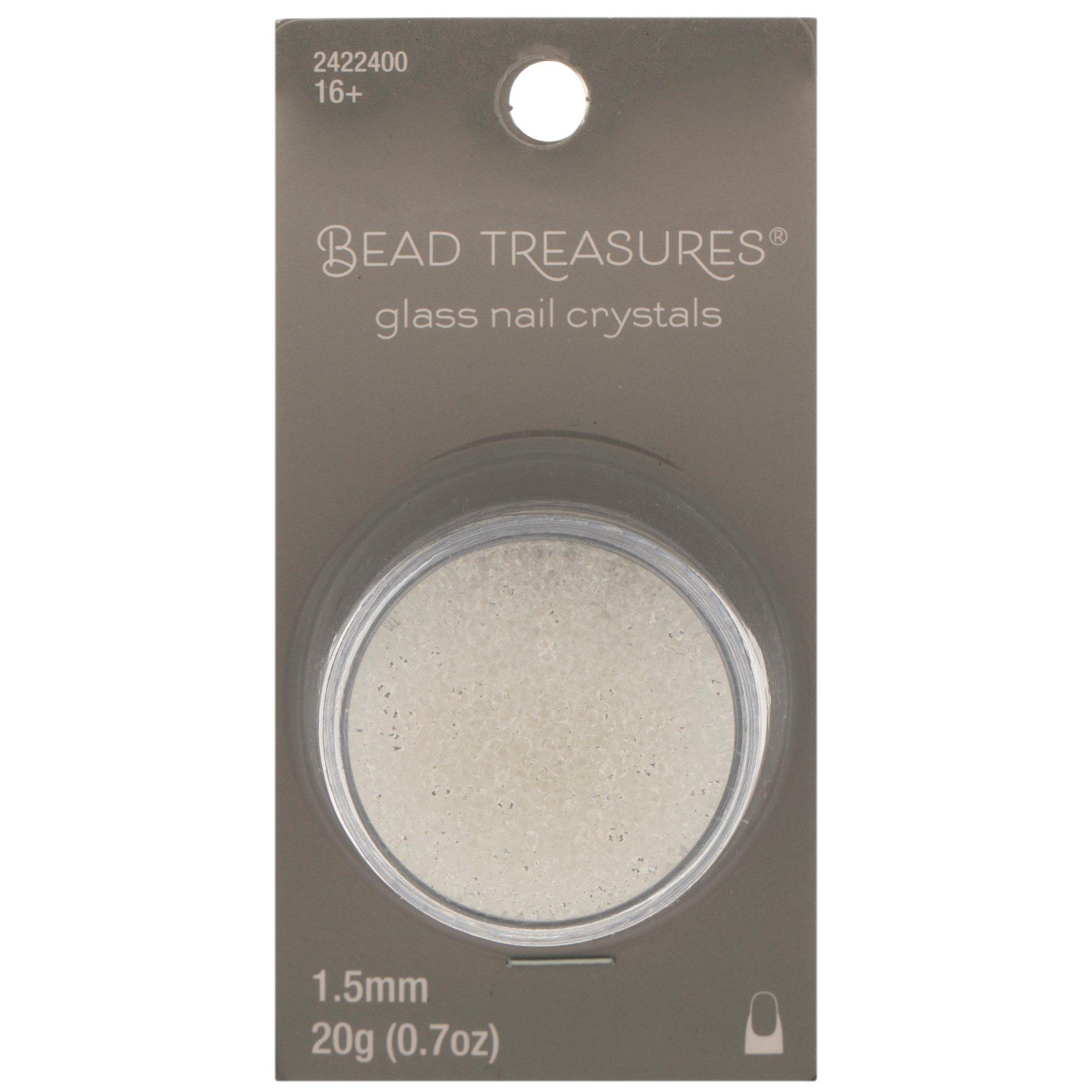 Bicone Glass Nail Crystals Light Siam