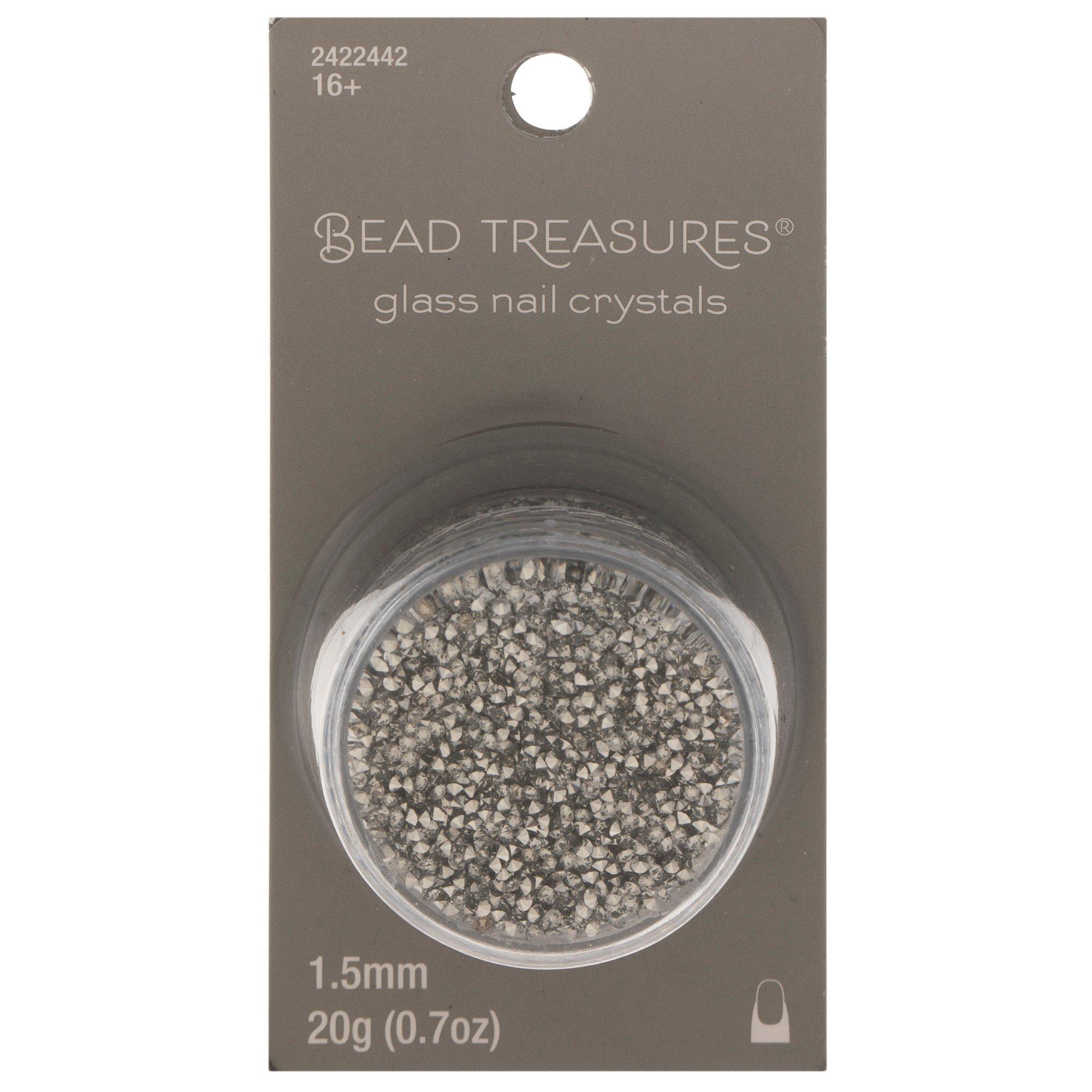 Bicone Glass Nail Crystals Light Siam