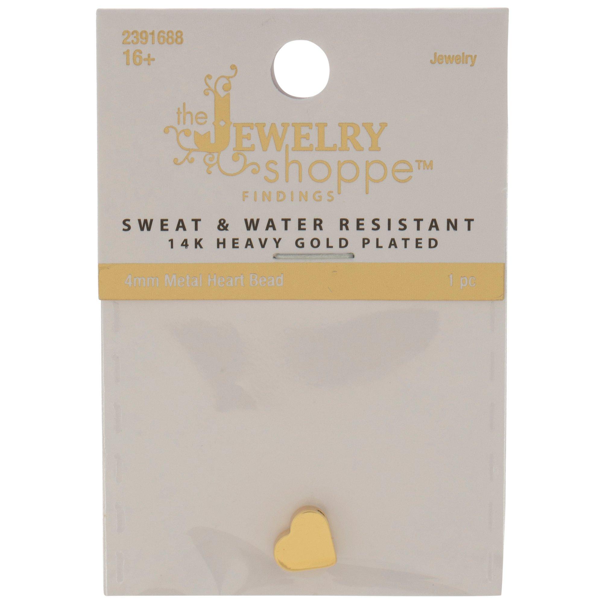 14K Heavy Gold Plated Heart Bead