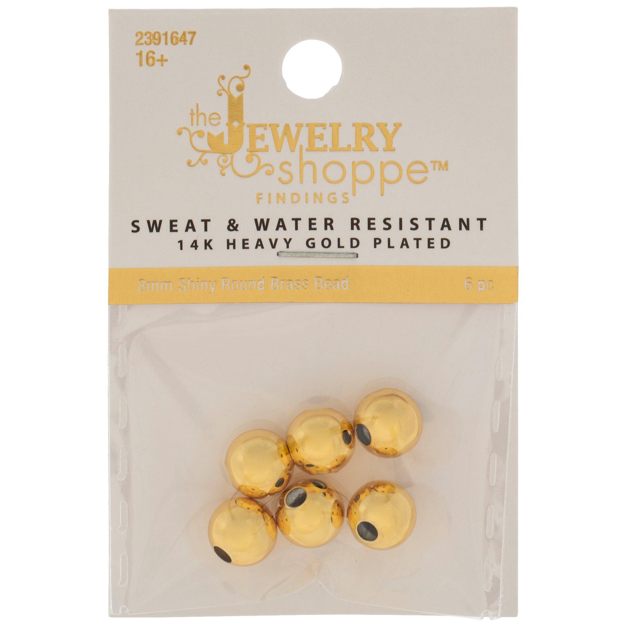 14K Heavy Gold Plated Round Beads