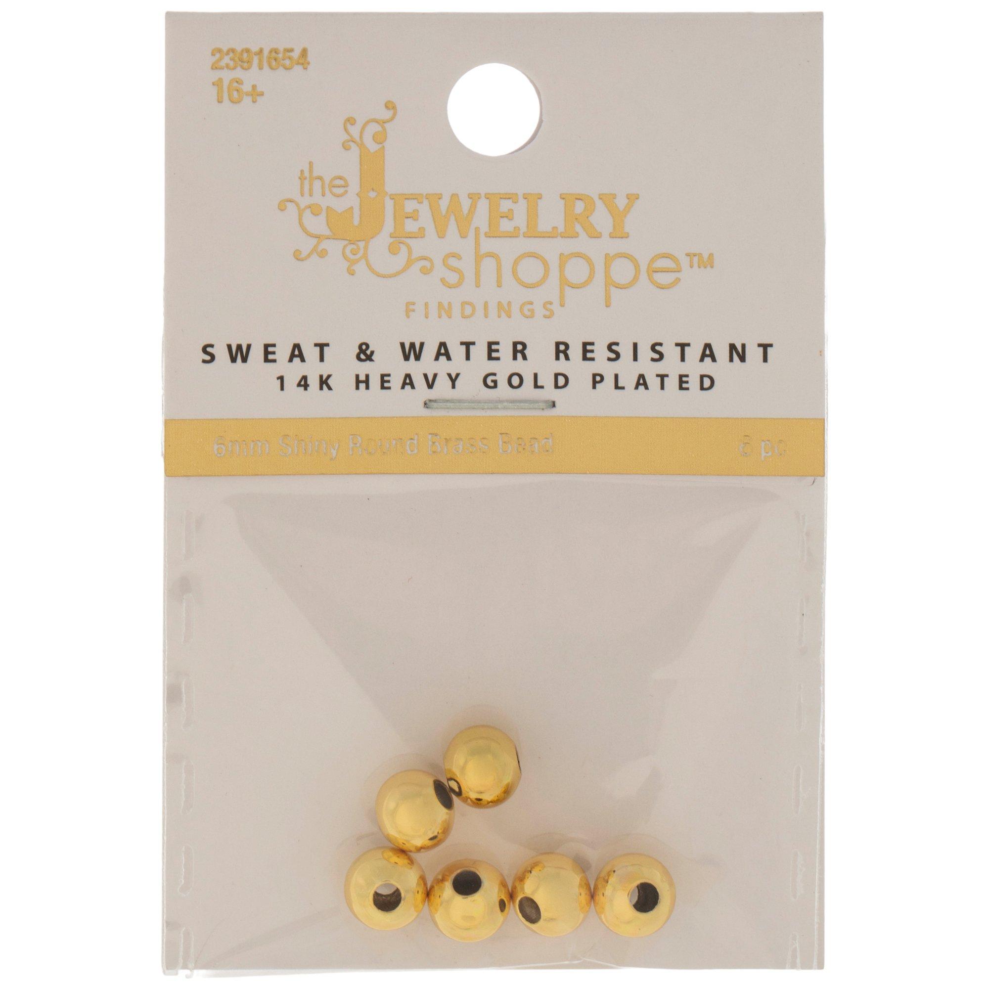 14K Heavy Gold Plated Round Beads